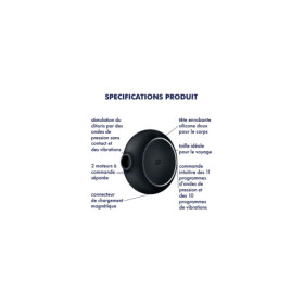 Stimulateur clitoridien par air pulsé et vibration USB Pro To Go 3 Satisfyer 